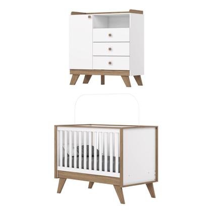 Imagem de Quarto de Bebê Berço e Cômoda Noah Espresso Móveis