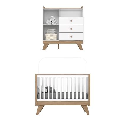 Imagem de Quarto de Bebê Berço e Cômoda Noah Espresso Móveis