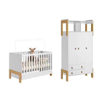 Imagem de Quarto de Bebê Berço mini cama Guarda-Roupa Fantasia Qmovi