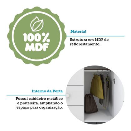 Imagem de Quarto de Bebê com Cômoda 1 Porta e Berço Minicama 100% MDF Nina Espresso Móveis