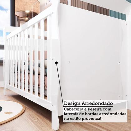 Imagem de Quarto de Bebê com Cômoda 1 Porta e Berço Minicama 100% MDF Nina Espresso Móveis