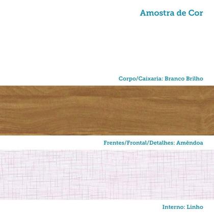 Imagem de Quarto de Bebê com Cômoda e Berço 100% MDF Jolie Retrô Espresso Móveis Branco Brilho/Amêndoa