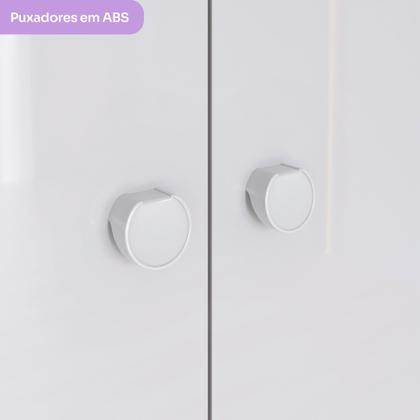 Imagem de Quarto de Bebê com Guarda-roupa 3 Portas Cômoda e Berço 3 em 1 Lápis de Cor Espresso Móveis