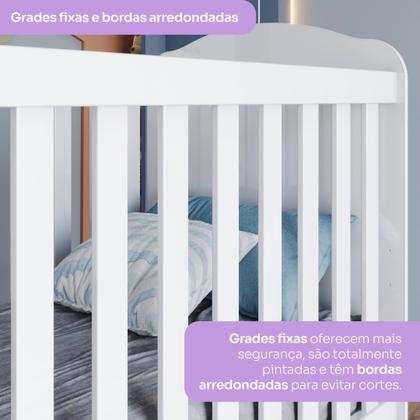 Imagem de Quarto de Bebê com Guarda-Roupa 3 Portas Cômoda e Berço Faz de Conta Espresso Móveis