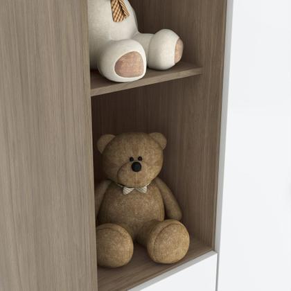Imagem de Quarto de Bebê com Guarda Roupa 3 Portas Cômoda e Berço Pimpolho Casa 812