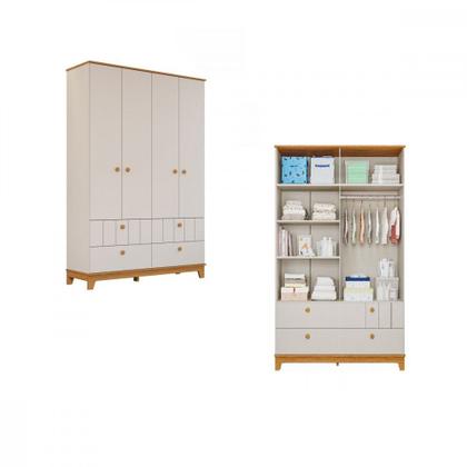 Imagem de Quarto de Bebê com Guarda Roupa Berço e Colchão Liza Permobili