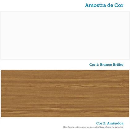 Imagem de Quarto de Bebê com Guarda-roupa Cômoda e Berço com Capitonê 100% Mdf Maya Clássico Espresso Móveis Branco Brilho/Amêndoa/Branco