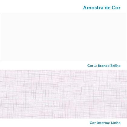 Imagem de Quarto de Bebê com Guarda-roupa Cômoda e Berço com Capitonê Maya Provençal 100% Mdf Espresso Móveis Branco Brilho