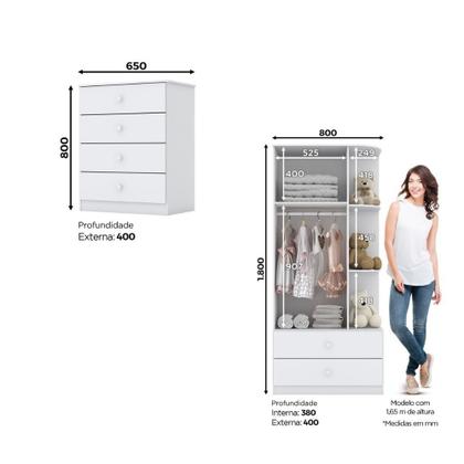 Imagem de Quarto de Bebê com Guarda Roupa e Cômoda Labirinto Henn