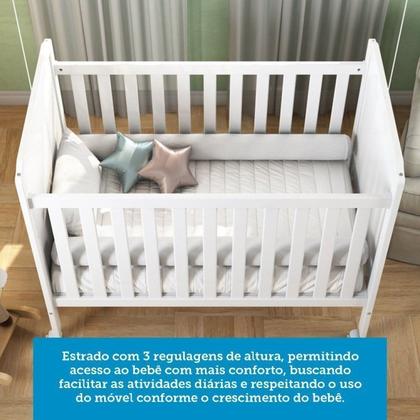 Imagem de Quarto de Bebê com Guarda Roupa Janelado e Berço Mateo Provençal 100% MDF