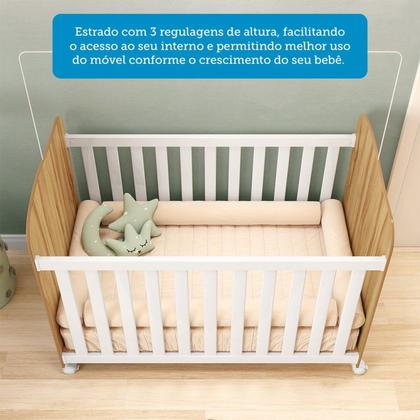 Imagem de Quarto de Bebê com Guarda-Roupas 4 Portas Janeladas Cômoda e Berço 100% MDF Lana Espresso Móveis