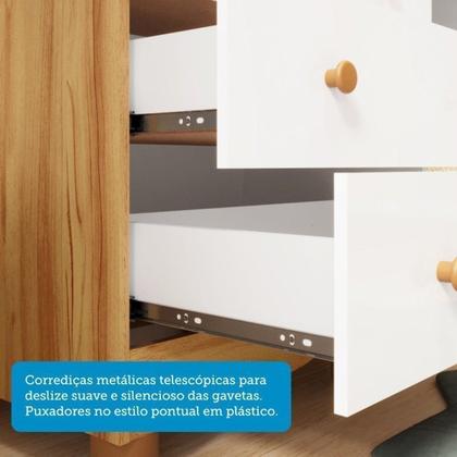 Imagem de Quarto de bebê Cômoda 1 Pta Janelada 4 Gavetas e Berço 100% MDF Lana Espresso Móveis