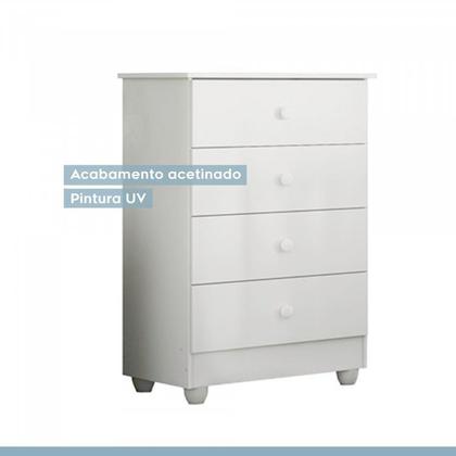 Imagem de Quarto de Bebê Completo 100% MDF 1 Berço Mini Cama com Colchão Life 1 Cômoda Soft Life