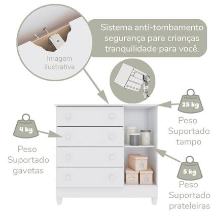 Imagem de Quarto de Bebê Completo 100% MDF Eloá