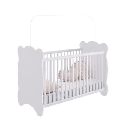 Imagem de Quarto de Bebe Completo 3 Peças 1 Cômoda 1 Roupeiro 1 Berço Pipoca Móveis Percasa Branco