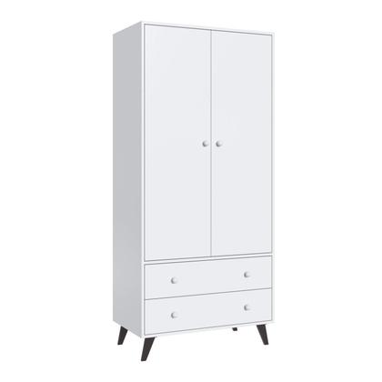 Imagem de Quarto de Bebe Completo 3 Peças 1 Cômoda 1 Roupeiro 1 Berço Pipoca Móveis Percasa Branco