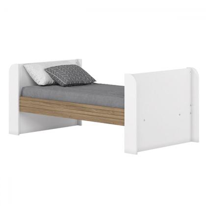 Imagem de Quarto de Bebê Completo Aconchego 5 Portas 6 Gavetas com Vidro Branco/Jequitibá - Henn