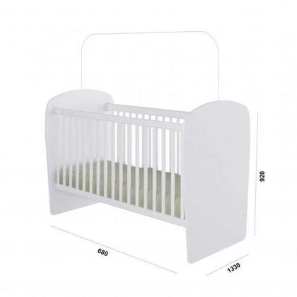 Imagem de Quarto de Bebe Completo Algodão Doce com Guarda Roupa 2 Portas, Cômoda e Berço Espresso Móveis Branco