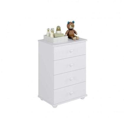 Imagem de Quarto de Bebe Completo Algodão Doce com Guarda Roupa 2 Portas, Cômoda e Berço Espresso Móveis Branco