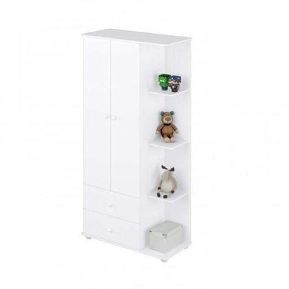 Imagem de Quarto de Bebe Completo Algodão Doce com Guarda Roupa 2 Portas, Cômoda e Berço Espresso Móveis Branco