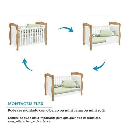 Imagem de Quarto de Bebê Completo Berço 3 em 1, Guarda-roupa 3 Portas e Cômoda 100% MDF Nina Espresso Móveis