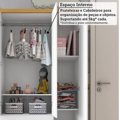 Imagem de Quarto de Bebê Completo Berço 3 em 1, Guarda-roupa 3 Portas e Cômoda 100% MDF Nina Espresso Móveis