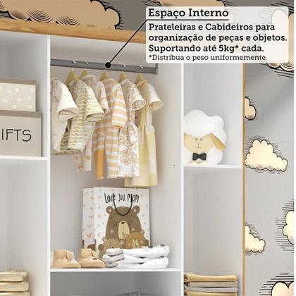Imagem de Quarto de Bebê Completo Berço 3 em 1, Guarda-roupa 4 Portas e Cômoda 100% MDF Aurora Espresso Móveis