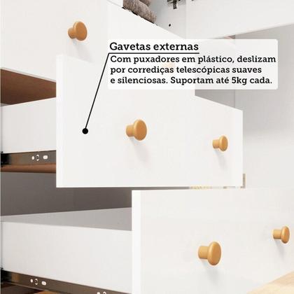 Imagem de Quarto de Bebê Completo Berço 3 em 1, Guarda-roupa 4 Portas e Cômoda 100% MDF Aurora Espresso Móveis