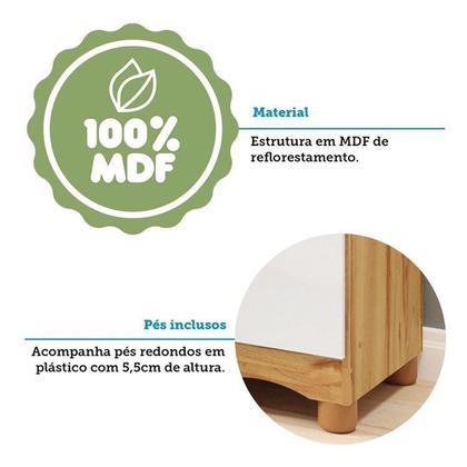 Imagem de Quarto de Bebê Completo Berço 3 em 1, Guarda-roupa 4 Portas e Cômoda 100% MDF Aurora Espresso Móveis