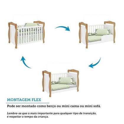 Imagem de Quarto de Bebê Completo Berço 3 em 1, Guarda-roupa 4 Portas e Cômoda 100% MDF Aurora Espresso Móveis