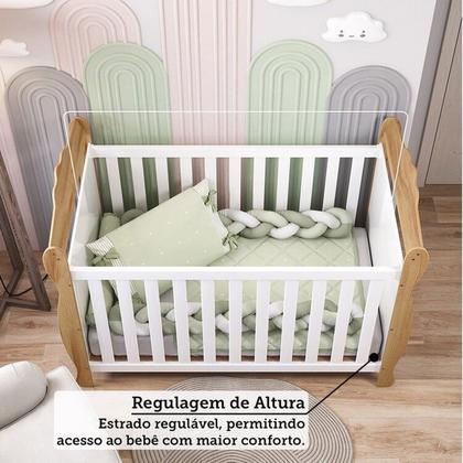 Imagem de Quarto de Bebê Completo Berço 3 em 1, Guarda-roupa 4 Portas e Cômoda 100% MDF Aurora Espresso Móveis
