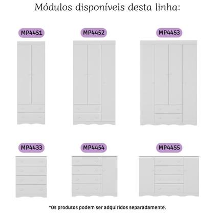 Imagem de Quarto De Bebê Completo Berço Americano 3 Em 1 Colchão Realeza Multimóveis MP4607 Branco