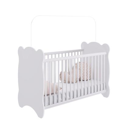 Imagem de Quarto de Bebê Completo Berço com Roupeiro 2 Portas 2 Gavetas Estrela Móveis Percasa Branco