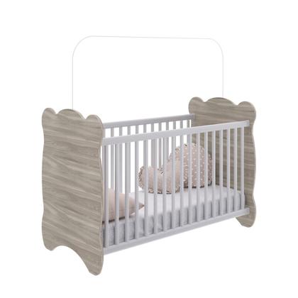 Imagem de Quarto de Bebê Completo Berço com Roupeiro 2 Portas 2 Gavetas Estrela Móveis Percasa Fresno/Branco