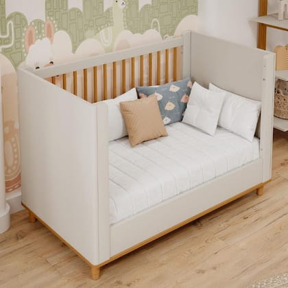 Imagem de Quarto de Bebê Completo Berço e Guarda Roupa 4 Portas 100 MDF Lívia Permobili
