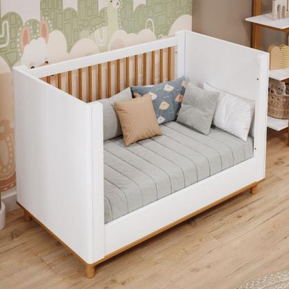 Imagem de Quarto de Bebê Completo Berço e Guarda Roupa 4 Portas 100 MDF Lívia Permobili