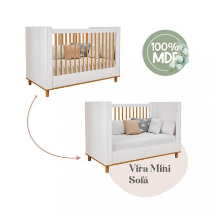 Imagem de Quarto de Bebê Completo Berço e Guarda Roupa 4 Portas 100 MDF Lívia Permobili