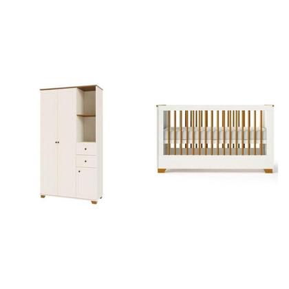 Imagem de Quarto de Bebê Completo Berço Evolutivo e Guarda-roupa Ananda Casatema Madeiraoriginals