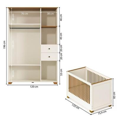 Imagem de Quarto de Bebê Completo Berço Evolutivo e Guarda-roupa Ananda Casatema Madeiraoriginals