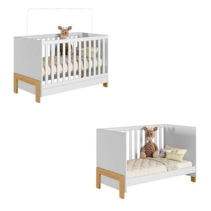 Imagem de Quarto de Bebê Completo Berço mini cama Guarda Roupa e Cômoda Fantasia Qmovi