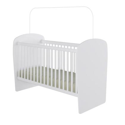 Imagem de Quarto de Bebê Completo com 1 Berço 1 Cômoda 1 Guarda Roupa Arco-Íris Móveis Percasa Branco