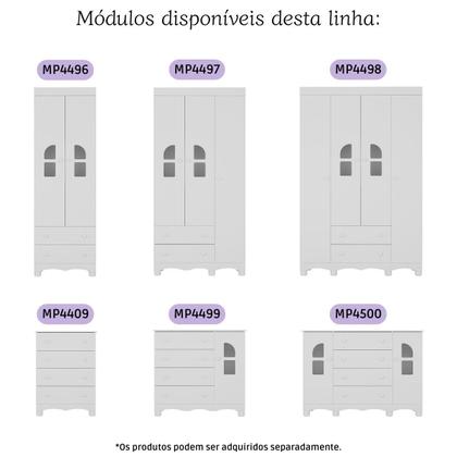Imagem de Quarto de Bebê Completo com Berço 3 em 1 para Colchão 130x60cm Aurora Multimóveis MP4552