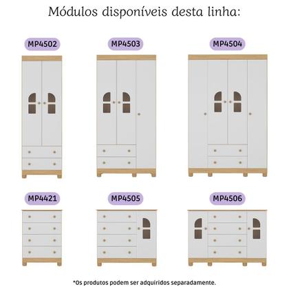 Imagem de Quarto de Bebê Completo com Berço 3 em 1 para Colchão 130x60cm Nina Multimóveis MP4562