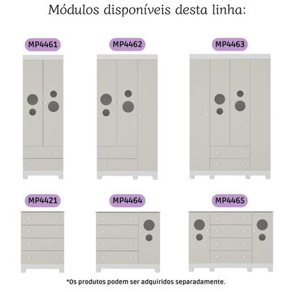 Imagem de Quarto de Bebê Completo com Berço Americano 3 em 1 Bombom Multimóveis MP4622