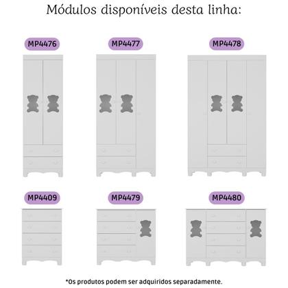 Imagem de Quarto de Bebê Completo com Berço Americano 3 em 1 Colchão Incluso Ternura Multimóveis MP4667