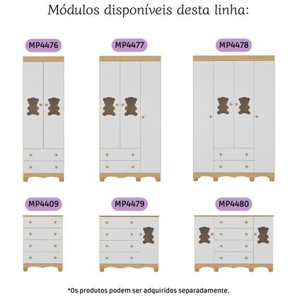 Imagem de Quarto de Bebê Completo com Berço Americano 3 em 1 Colchão Incluso Ternura Multimóveis MP4667