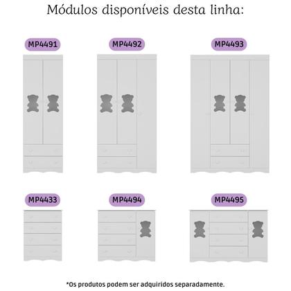 Imagem de Quarto de Bebê Completo com Berço Americano 3 em 1 Doçura Multimóveis MP4650