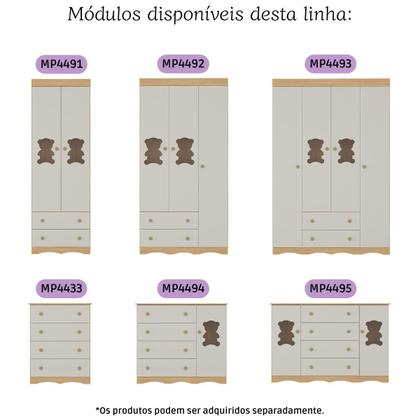 Imagem de Quarto de Bebê Completo com Berço Americano 3 em 1 Doçura Multimóveis MP4650