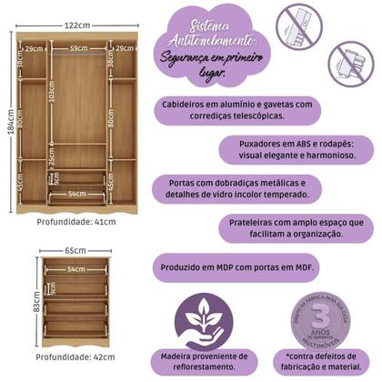 Imagem de Quarto de Bebê Completo com Berço Americano 3 em 1 Doçura Multimóveis MP4650