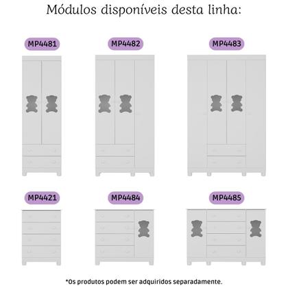 Imagem de Quarto de Bebê Completo com Berço Americano 3 em 1 Fofura Multimóveis MP4649